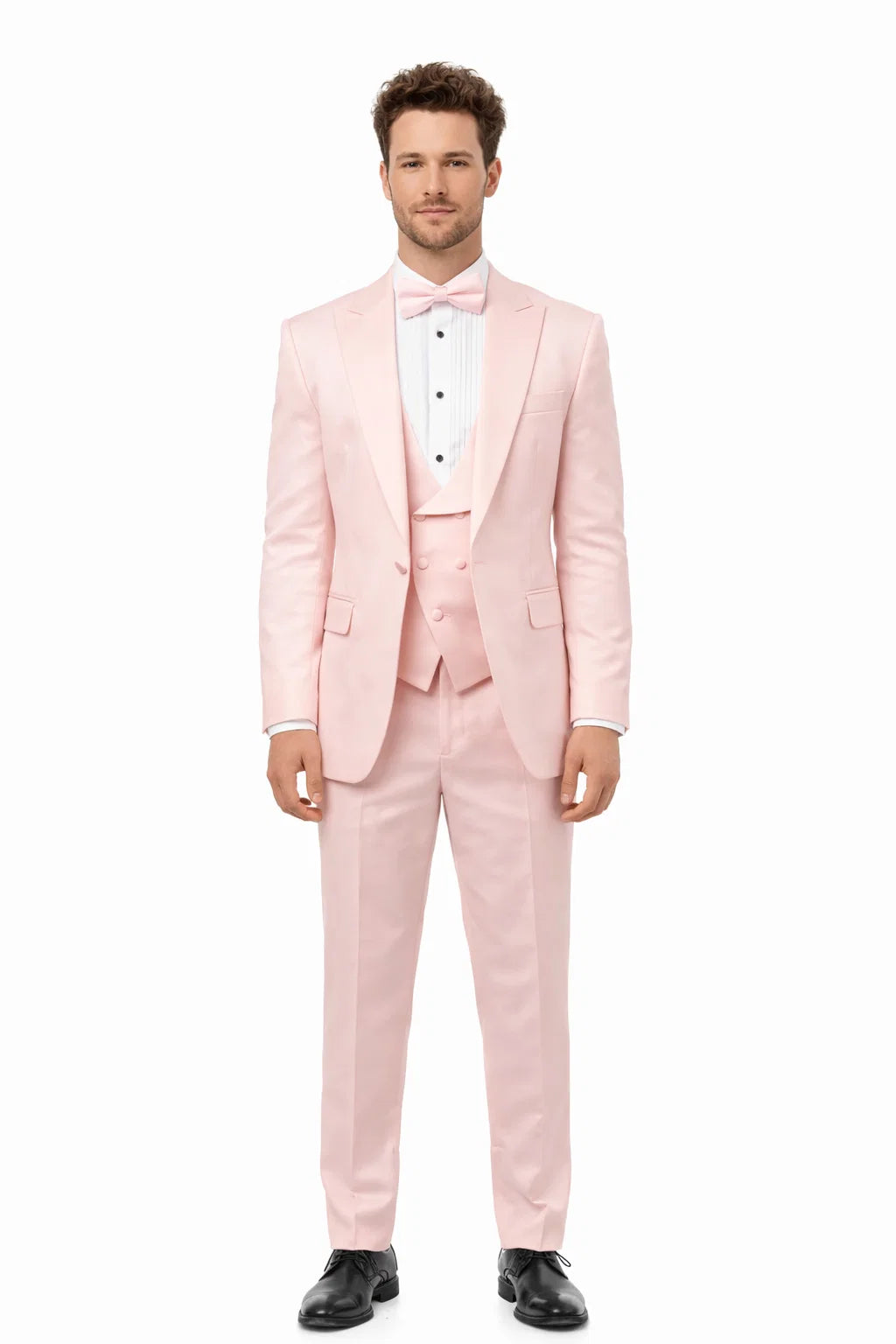 Blush Suit - Pink Tuxedo Suit - Prom Wedding Tuxedo Vested Suit