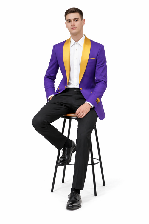 Purple And Gold Suit