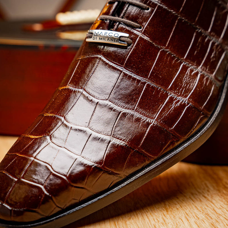 Marco_Di_Milano Bono Brown Luxury Leather Shoe