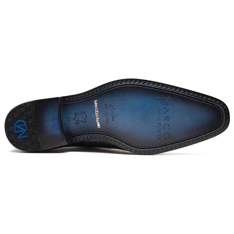 Marco Di Milano Bono Alligator Wholecut Oxfords Navy