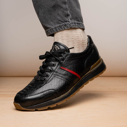 Marco Di Milano Brescia Black Leather Dress Shoes