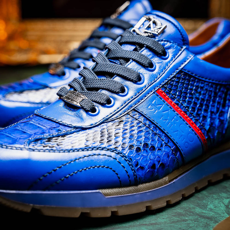Marco Di Milano Brescia Electric Blue Leather Shoe