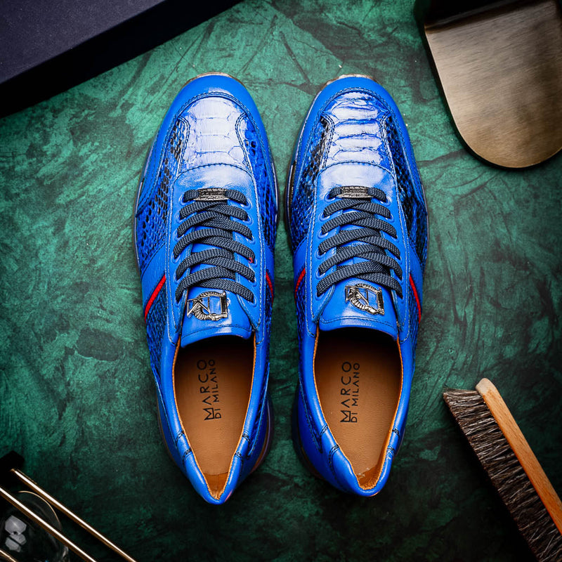 Marco Di Milano Brescia Electric Blue Leather Shoe