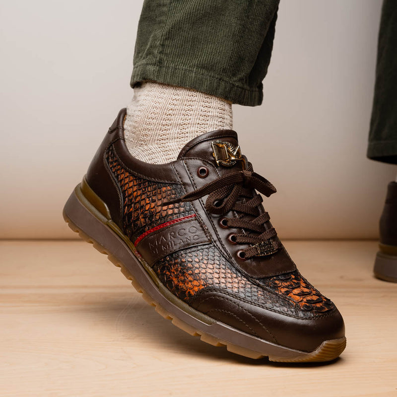 Marco Di Milano Brescia Cognac Washed Leather Shoes