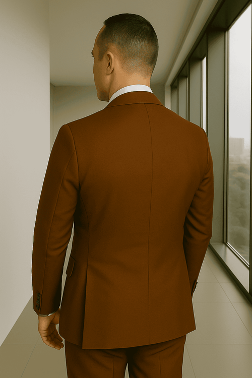 Wool Suit - Italian Made Business Suit by Statement Men's 3 Piece 100% Wool Fashion Suit - Bold Colors