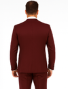Burgundy Groom Wool Tuxedo