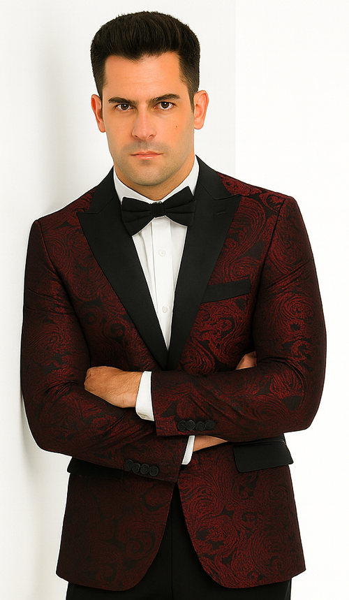 Burgundy Groomsmen Suits