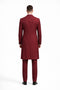 Mens Classic Vested Zoot Suit in Burgundy