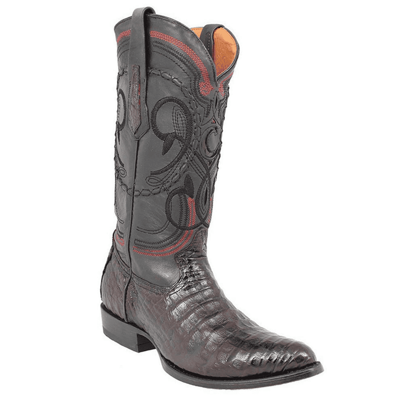 R Toe Cowboy Boots - Round Toe Cowboy Boots Cuadra Men's Belly Western Boot - Black Cherry