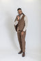 Caravelli Suit - Designer Caravelli Jacket and Pants in Color Solid Brown