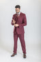 Caravelli Suit - Designer Caravelli Jacket and Pants in Color Solid Burgundy