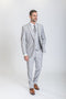 Caravelli Suit - Designer Caravelli Jacket and Pants in Color Solid Ice Grey
