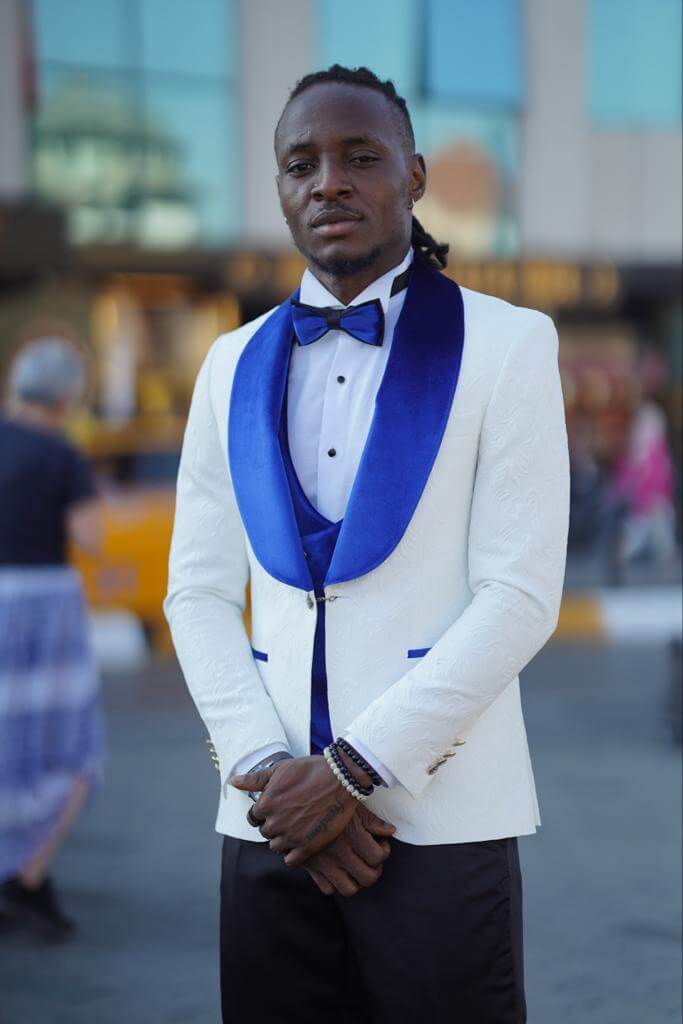 White and Royal Blue Tuxedo - Blue Prom Suit - Blue Wedding Two Toned Suit