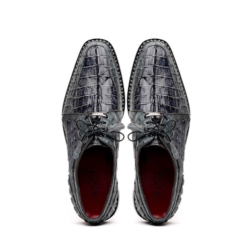 Marco Di Milano Caribe - Dark Gray Leather Dress Shoes