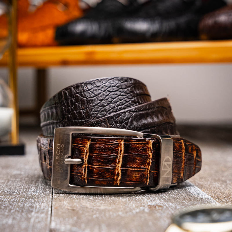 Marco Di Milano Caribe Belt Brown Pantano Leather Shoe