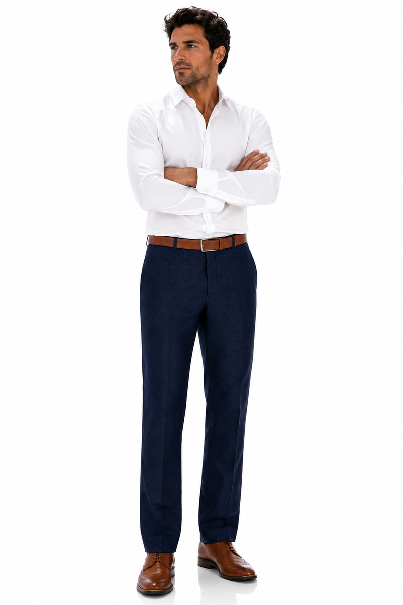 Casual Linen Suit Pants for Men – Breathable Beach Wedding Summer Trousers