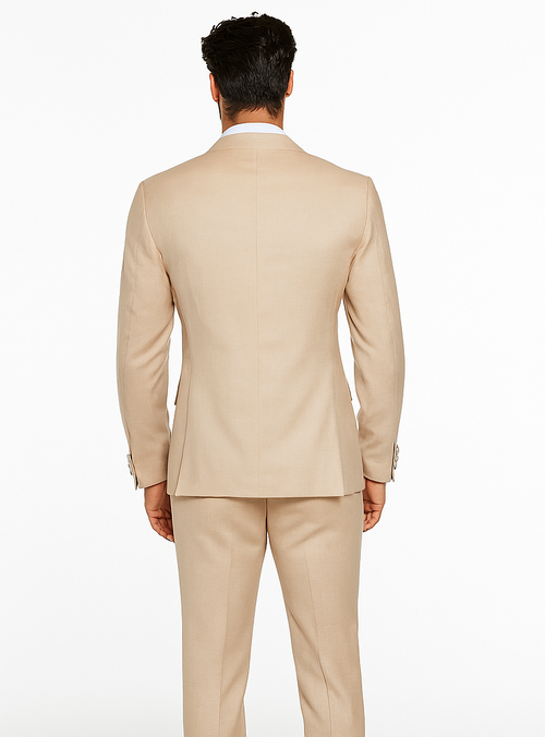 Champagne Color Wedding Suit - Beigish Goldish Color Tuxedo - Rossi Man Leo Tuxedo