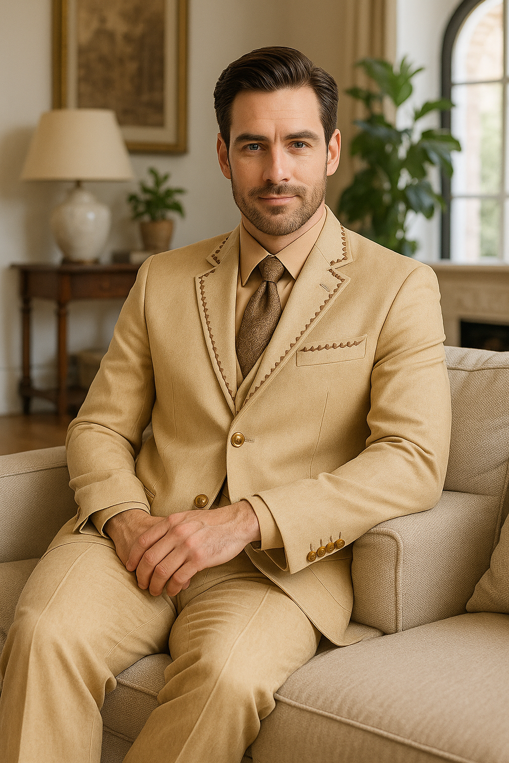 Champagne Groomsmen Suits
