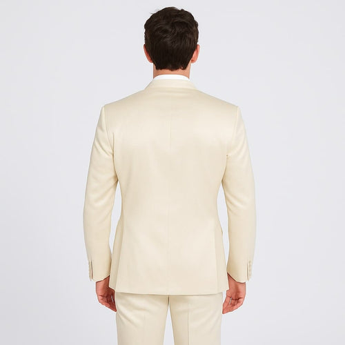 Champagne Satin Tuxedo Set – 4-Piece Look for Weddings & Proms