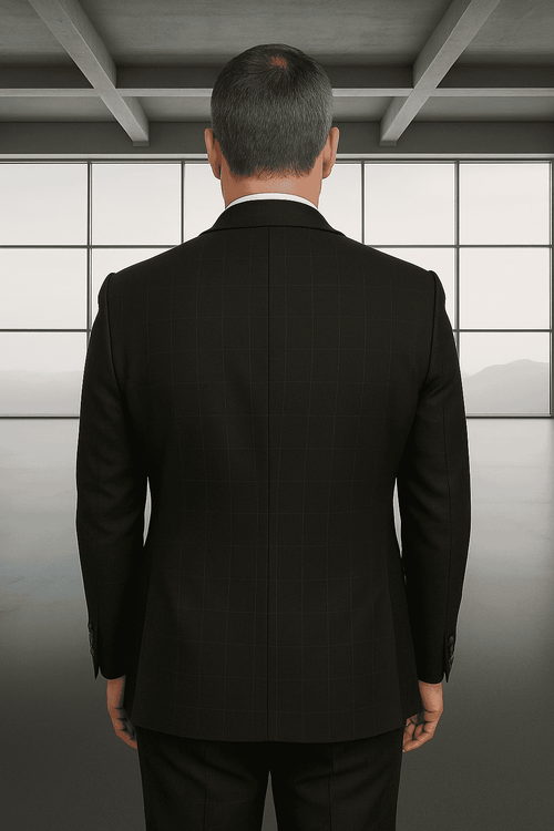 Wool Suit - Italian Made Business Suit by Statement Men's 3 Piece 100% Wool Modern Fit Suit - Solid Scoop Vest