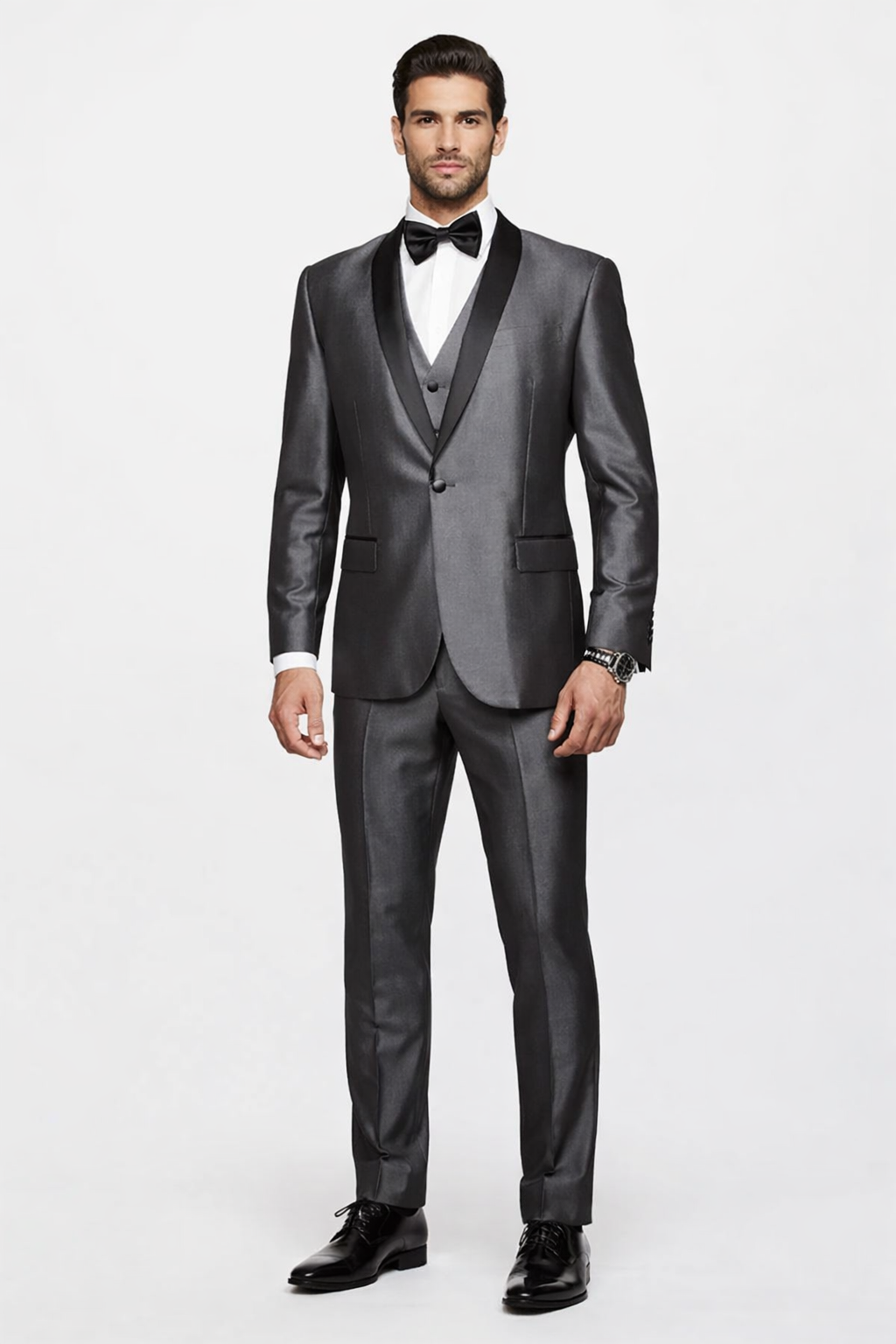 Dark Grey Groomsmen suits Groomsmen Suits With Shirt and Tie Package