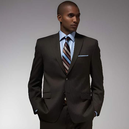 Mens Brown Wool Suit - Any Brand Style Size