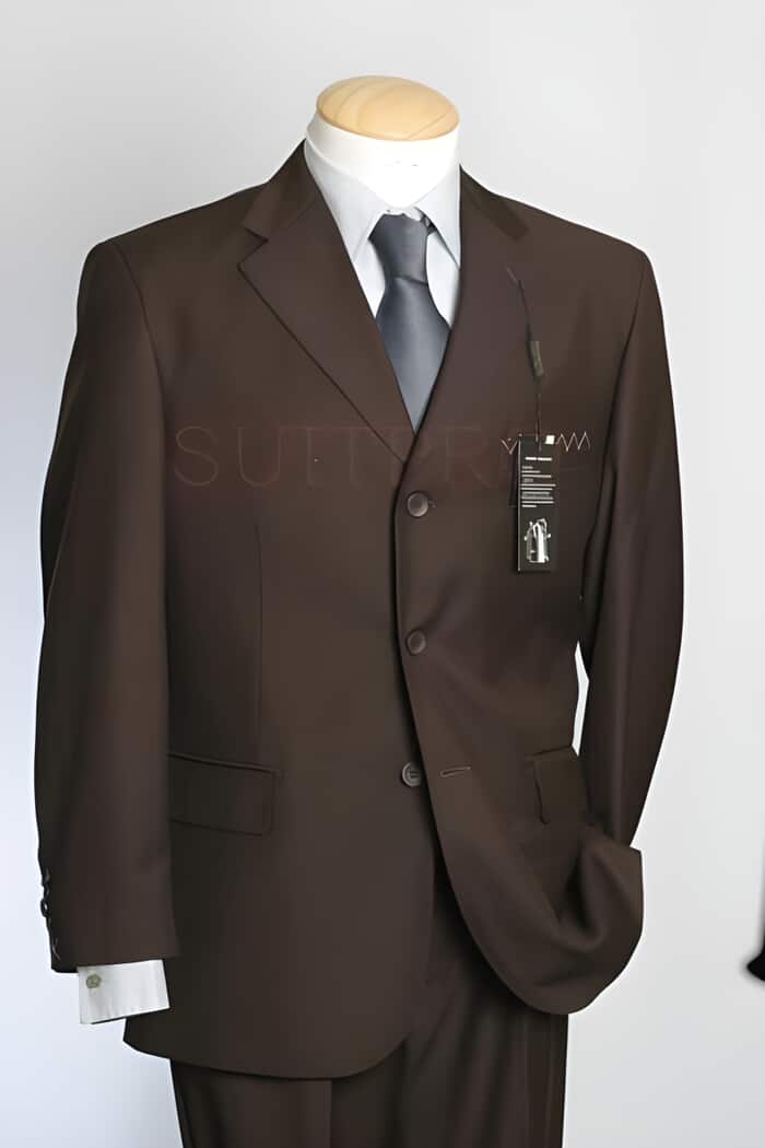 Mens Brown Wool Suit - Any Brand Style Size