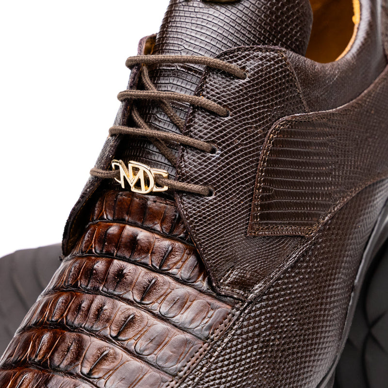 Marco_Di_Milano: Crater Brown Luxury Leather Shoes