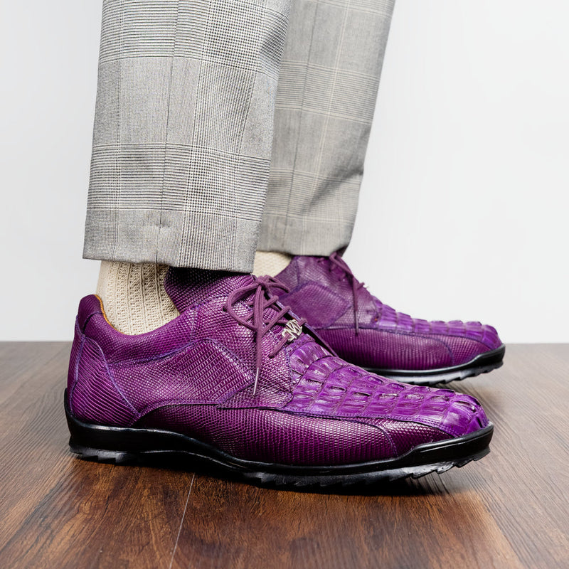 Marco_Di_Milano Crater Purple Luxury Leather Shoe
