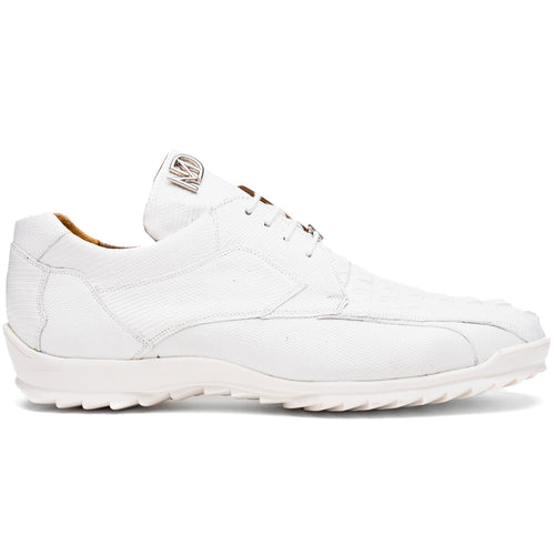 Marco_Di_Milano Crater White Leather Luxury Shoe