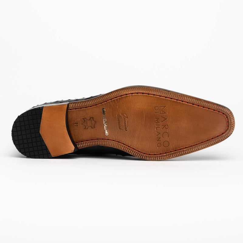 Marco Di Milano Criss Ostrich Quill Dress Oxfords Black