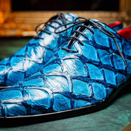Marco Di Milano Olivieri: Caribbean Blue Leather Shoes