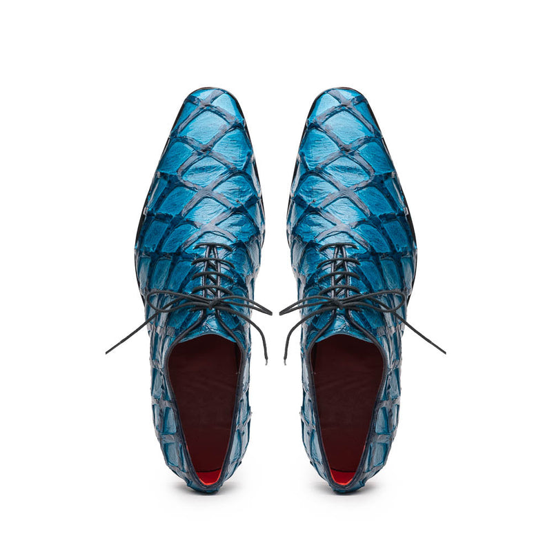 Marco Di Milano Olivieri: Caribbean Blue Leather Shoes