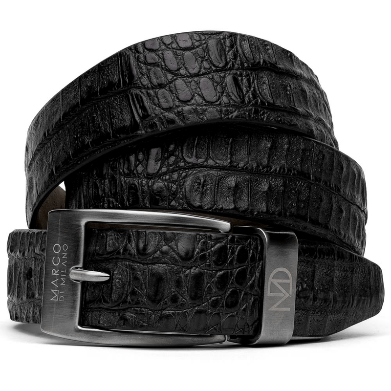 Marco_Di_Milano Riccardo Belt Black Leather Luxury Shoe