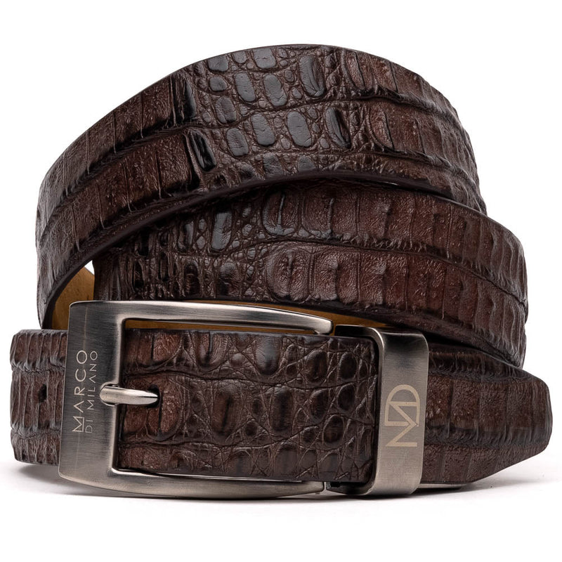 Marco Di Milano Riccardo Belt Brown Leather Shoe