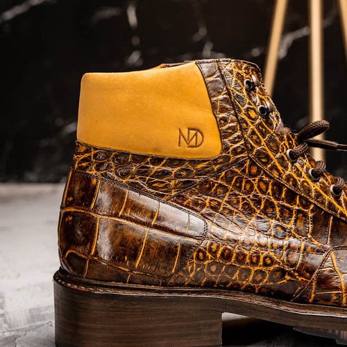 Marco Di Milano Potenza: Mustard Brown Leather Dress Shoe