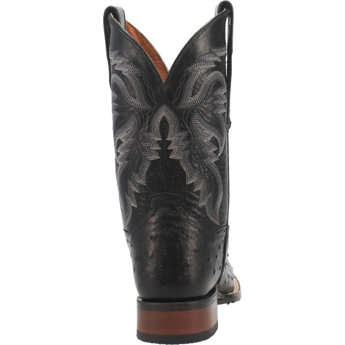 Dan Post Men's Alamosa Full Quill Ostrich Square Toe Boots - Tan