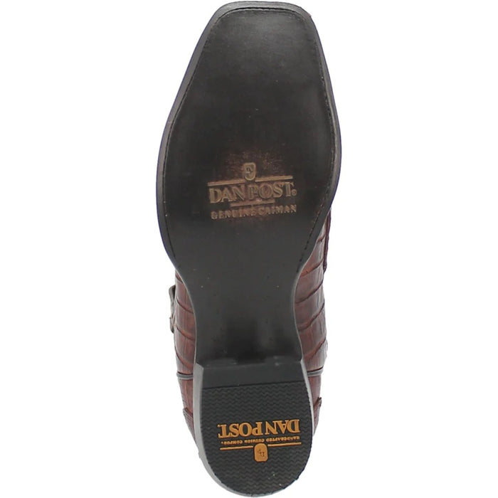Dan Post Men's Stalker Genuine Caiman Belly Square Toe Boots - Brown