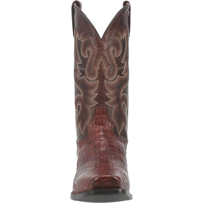 Dan Post Men's Stalker Genuine Caiman Belly Square Toe Boots - Brown