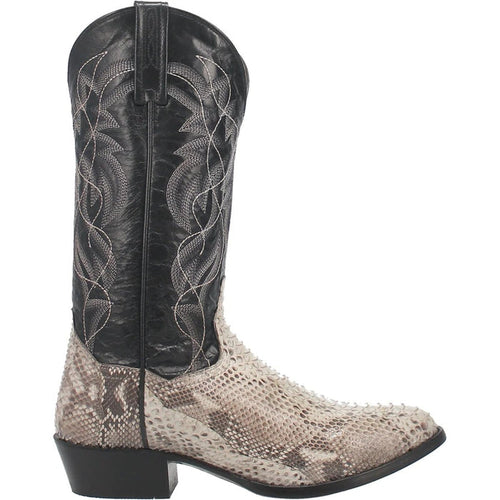 Dan Post Men's Manning Python Snakeskin Round Toe Boots - Natural