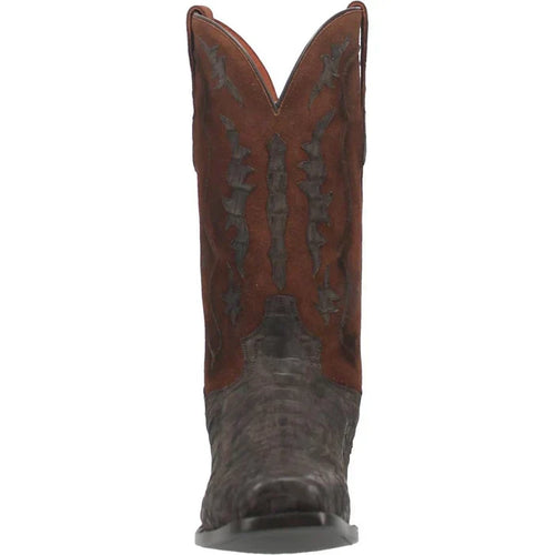 Dan Post Men's Stalker Genuine Caiman Belly Square Toe Boots - Brown