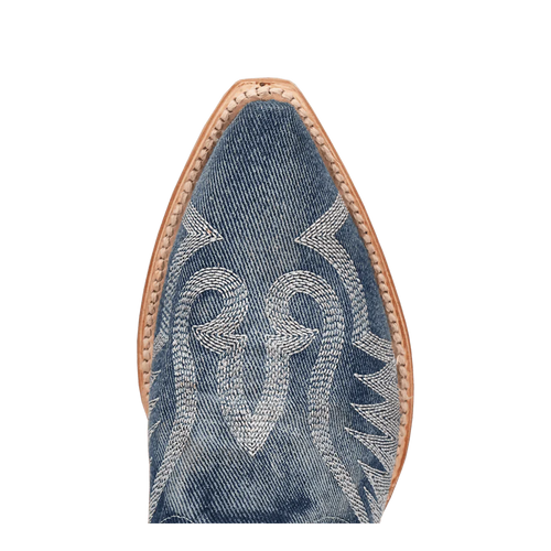 Dan Post Women's Denim Darlin Snip Toe Leather Tall Boots - Blue