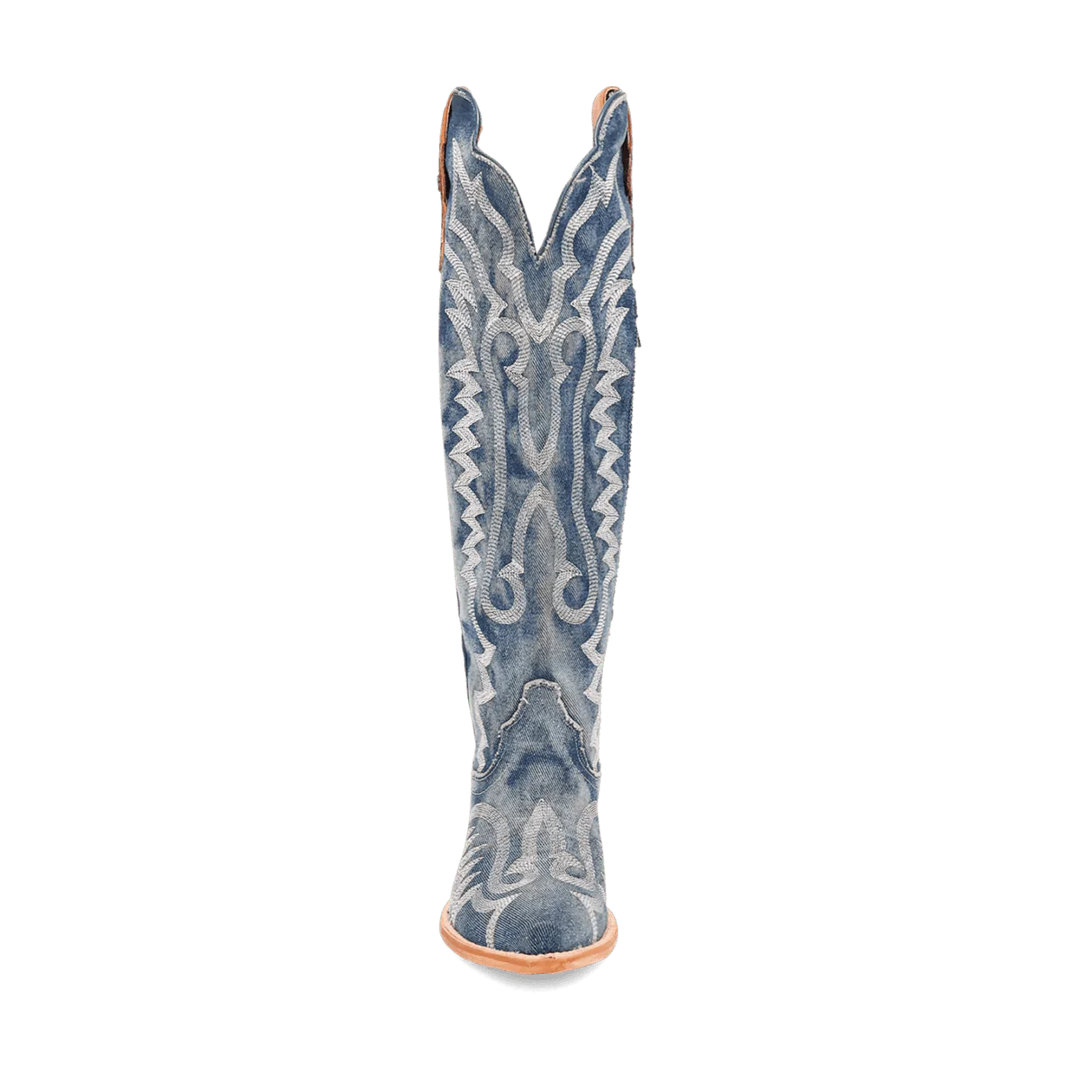 Dan Post Women's Denim Darlin Snip Toe Leather Tall Boots - Blue
