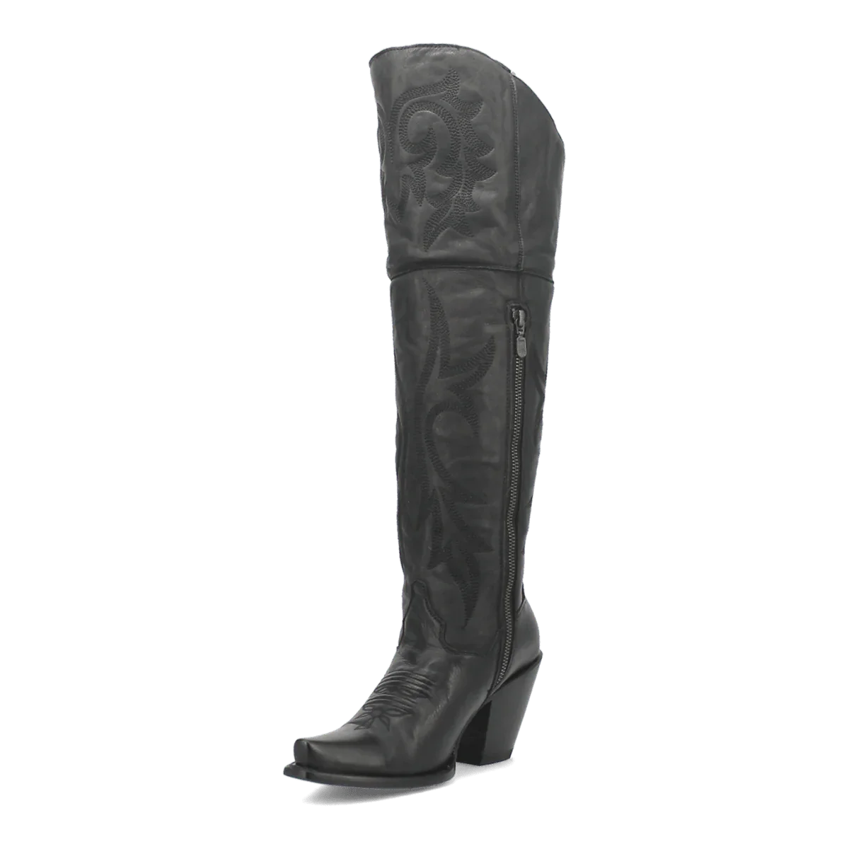 Dan Post Women's Jilted Snip Toe Leather Tall Boots - Black