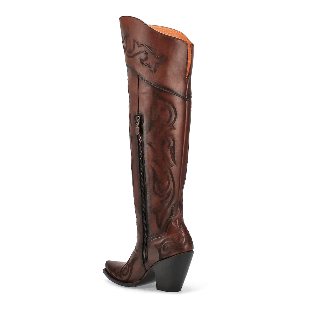 Dan Post Women's Seductress Snip Toe Leather Tall Boots - Chestnut