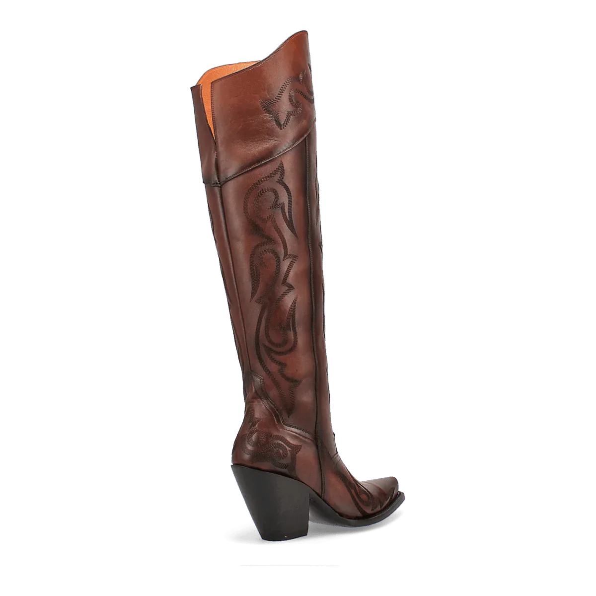 Dan Post Women's Seductress Snip Toe Leather Tall Boots - Chestnut
