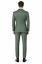Dark Green Pinstripe Suit - Green Stripe Suit