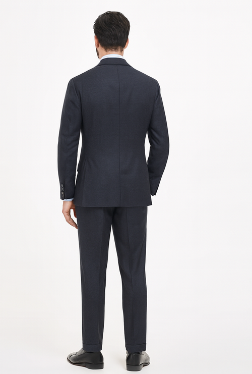 Double Breasted Suits - Vested Suits Wool Fabric - Apolo King Brand - Gray Plaid Suit