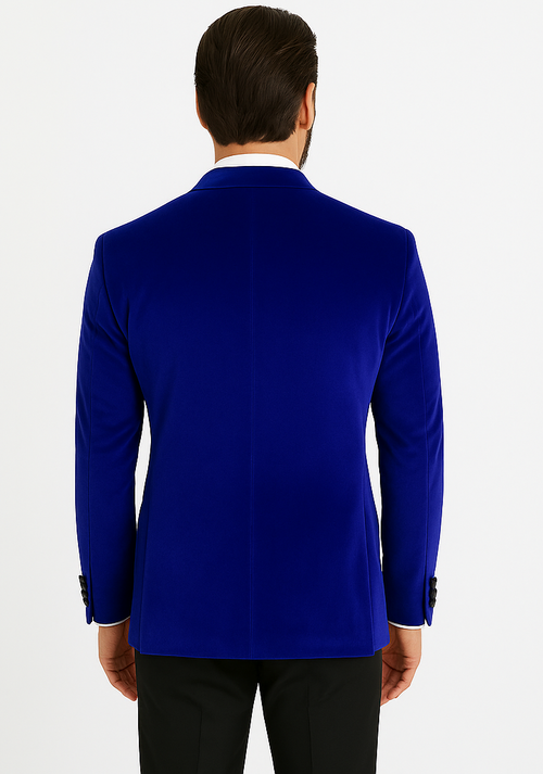 Double Breasted Tuxedo - Velvet Tuxedo Dinner Jacket In Black - Navy - Emerald Green - Burgundy