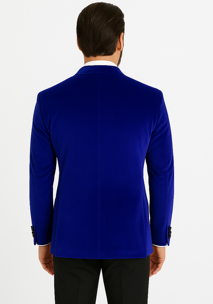 Double Breasted Tuxedo - Velvet Tuxedo Dinner Jacket In Black - Navy - Emerald Green - Burgundy